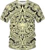 LAOLIUSN Men039;s Aztec T-Shirt with Mayan Totems Design Mexican Themed Printed Tee Unisex T-Shirt