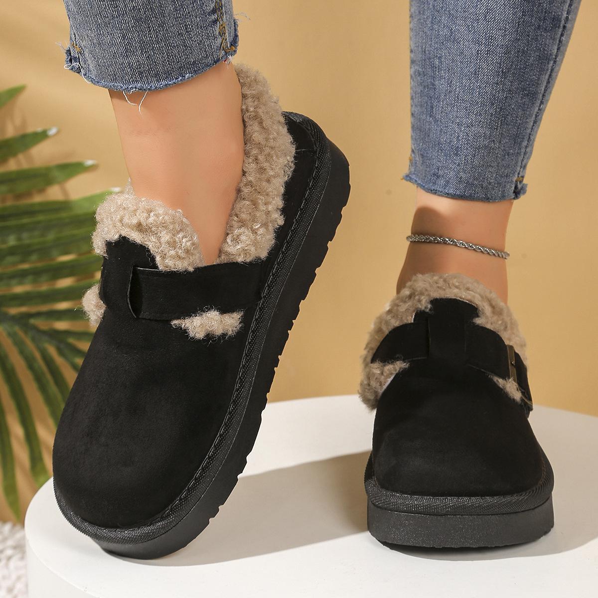 

Женские зимние сапоги Теплые зимние сапоги на толстой подошве и женские хлопковые сапоги-рукава 35EU/CN36 чёрный