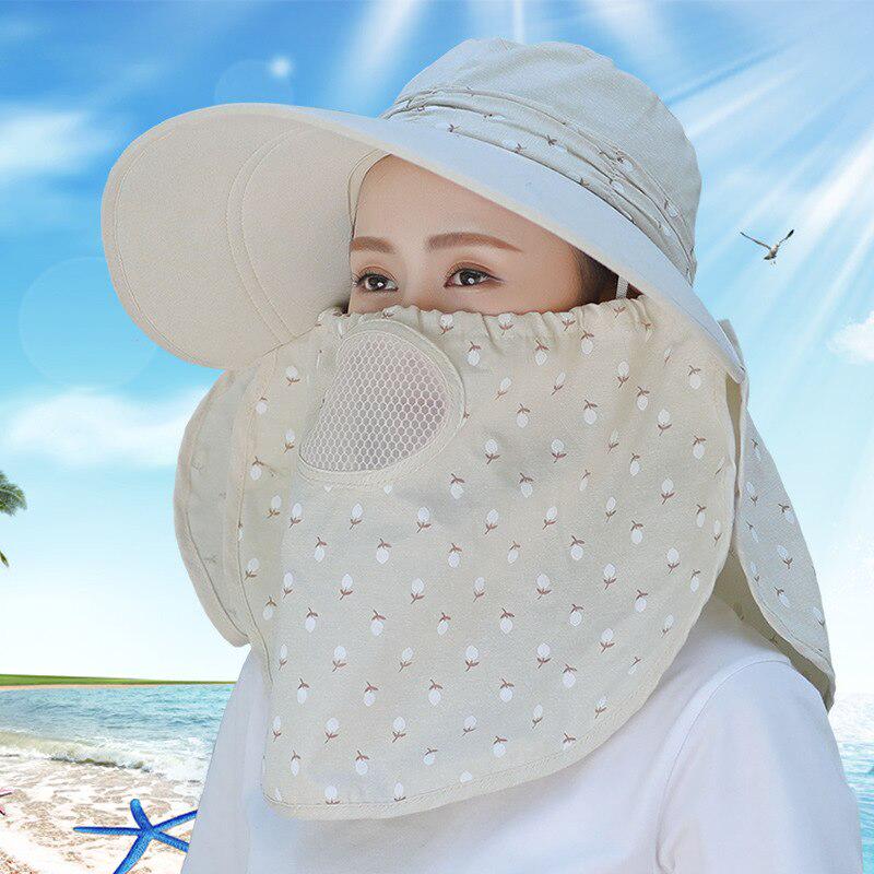 Sun Hats Women Neck Face Sunscreen 