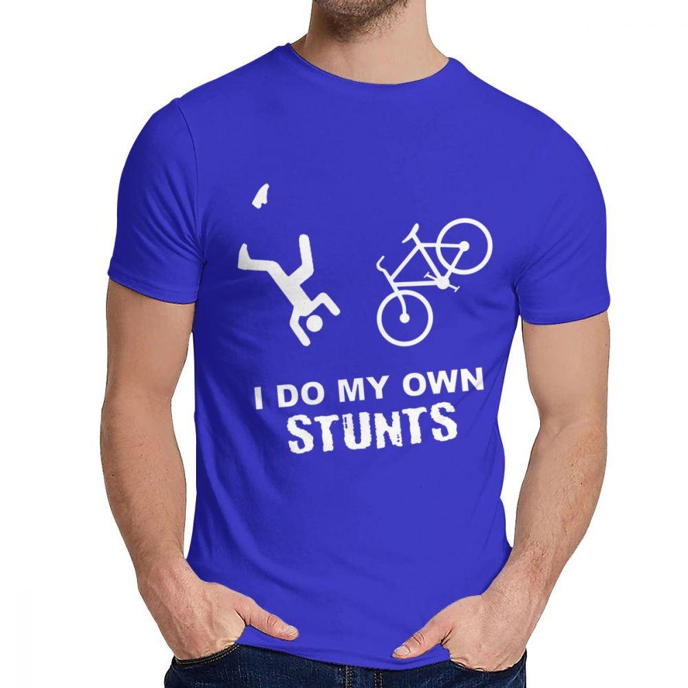 Faccio le mie acrobazie in bicicletta Maglietta Divertente da Bici Casual Girocollo Uomo Geek S