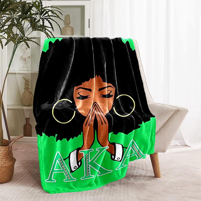 1pc Blanket AKA logo2 Print Design, Lightweight Blanket for Sofa, Bed- Soft &Warm, Gift for All Seasons like Christmas, Halloween