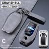 Alloy Leather Car Key Case Cover Keychain for Bmw 5 6 7 Series 530le Gt X3 X4 730li 740 G12 G30 G31 G32 I8 I12 I15 Accessories