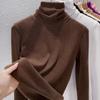 Cashmere Protein Double-sided German Velvet Bottoming Shirt for Women's Autumn and Winter Long-sleeved T-shirt Heating and Warm Top
