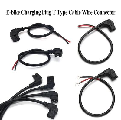 Cable de Núcleo de Cobre Tipo T para Scooter Triciclo Eléctrico Piezas E-bike Enchufe de Carga Enchufe de Carga Toma