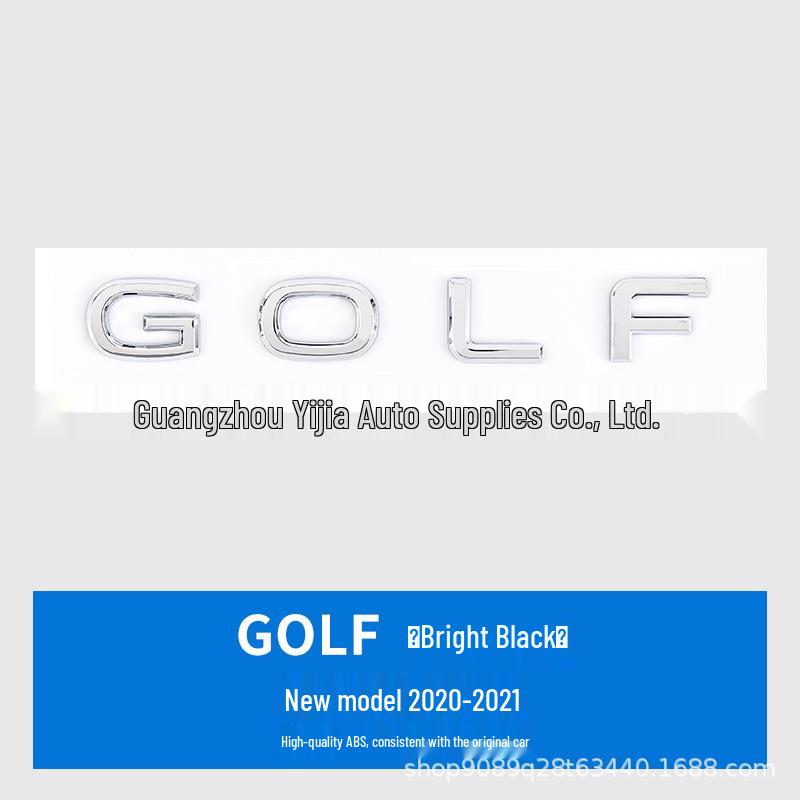 Volkswagen Golf Heckklappe Englische Logo-Aufkleber für Neue und Alte Modelle