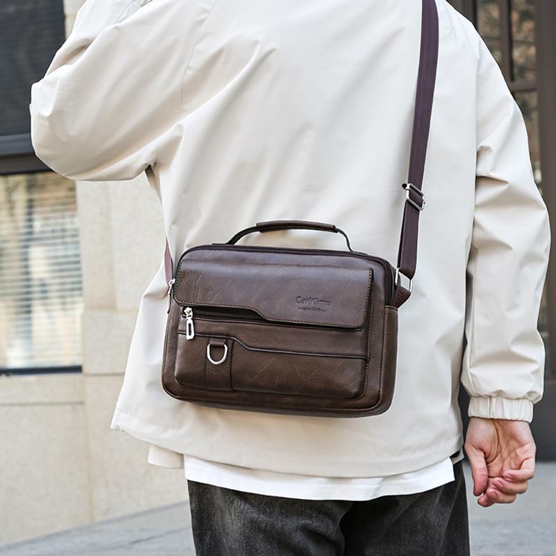 Men's and women's cross-body and shoulder bag for business, simple and casual, with minimalist design. Made of PU .