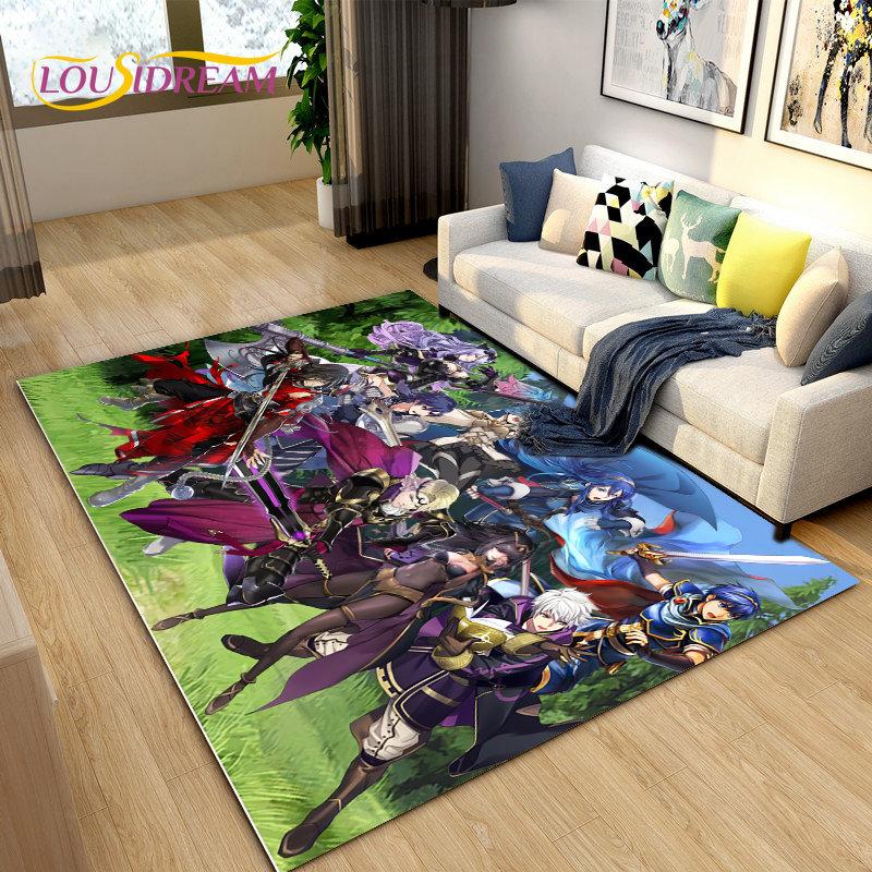 Fire Emblem Series Game Gamer Area Rug,Carpet Rug for Living Room Bedroom Sofa Doormat Decoration, Kids Play Non-slip Floor Mat
