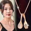 Elegant Halsband i Titanstål för Kvinnor med Roséguld och Platina Låsande Kedjedesign