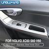 Pentru Volvo XC60 S60 V60 Cotieră interioară ușă interioară din oțel inoxidabil Capa buton de ridicare a ferestrei Garnitură interioară 7 buc/4 buc stil auto 2010-2017