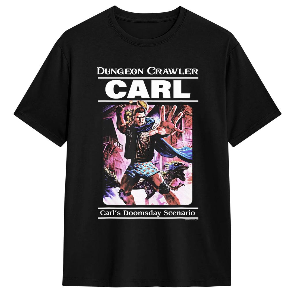 Vintage TShirt Vintage Paperback Illustration Book Dungeon Crawler Carl Cotton TShirts Fashion Tshirt Summer Awesome Clothing