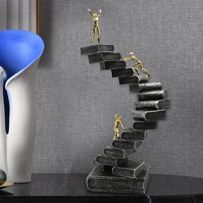 Leiter Statue Denker Statuen Kunst Modern Einfach Kreativ Abstrakt Figur Handwerk Buch Treppe