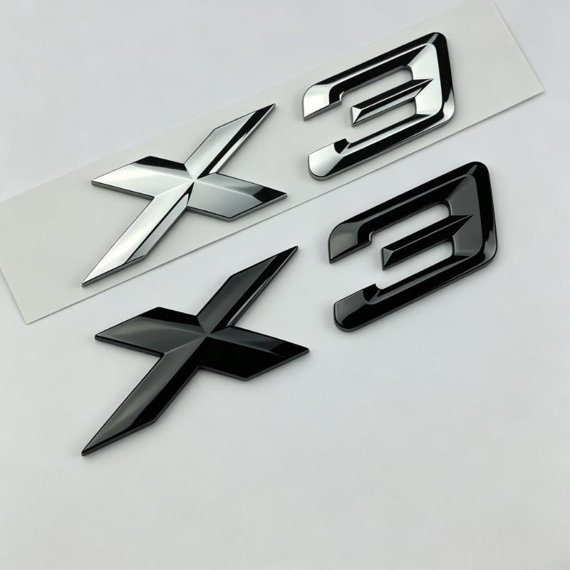 Logo Metallico X3 Emblema Lettere Distintivo Adesivo Posteriore per Bagagliaio Auto Per BMW X3 F25 E83 G01 G45 Xdrive 20d 30d 20i 28i 30i 35i Accessori is2
