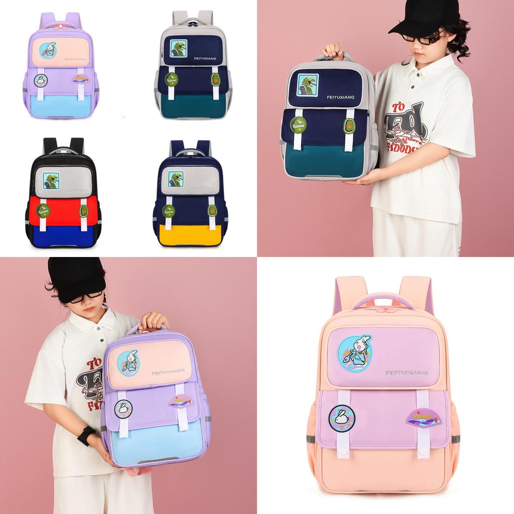 Leichter Rucksack mit großem Fassungsvermögen für Kinder Niedliches Cartoon-Muster Schultasche