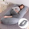 J-Shaped Maternity Body Pillow for Pregnant Women Side Sleeper Waist Support Removable Washable Cover Multifunctional Sleeping Aid