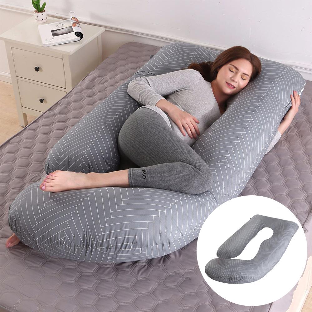 J-Shaped Maternity Body Pillow for Pregnant Women Side Sleeper Waist Support Removable Washable Cover Multifunctional Sleeping Aid
