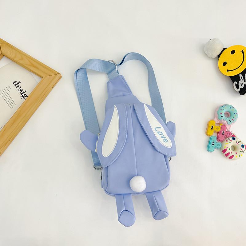 Adorable Children's Cartoon Rabbit Crossbody Bag Stylish Nylon Backpack For Kids