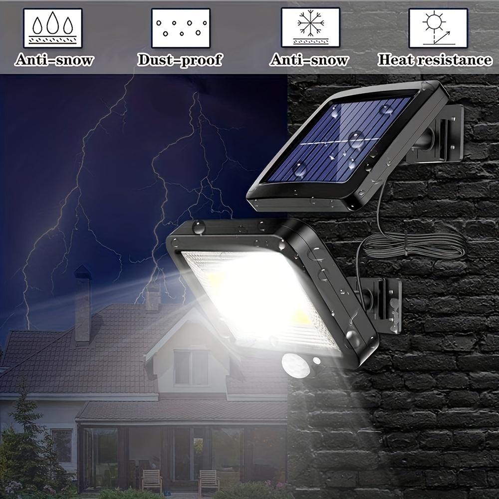 1PC 108/120/128/160COB Solar Split Wall Light, Sensor Motion 3 Modes Powered Waterproof Wireless Garden Wall Night Street Light