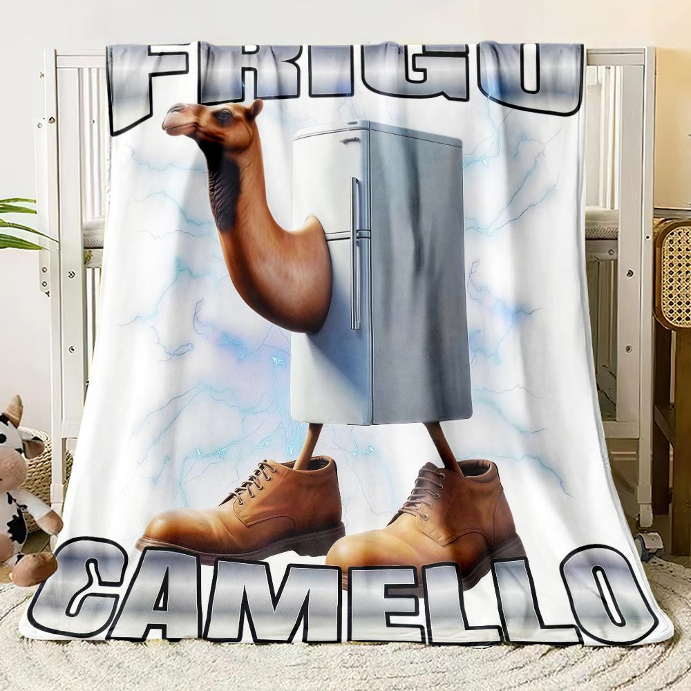 Italian Brainrot AI Generated Animals Plush Thin Blanket Kids Adult Flannel Throw Blanket for Outdoor Super Soft Bedspread Gift