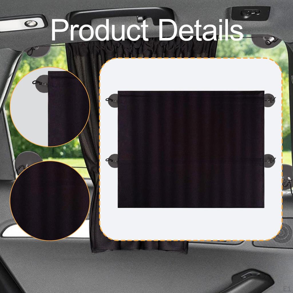 Car Side Window Sun Shades Vehicle Curtain Easy to Install Interior Accessories Universal