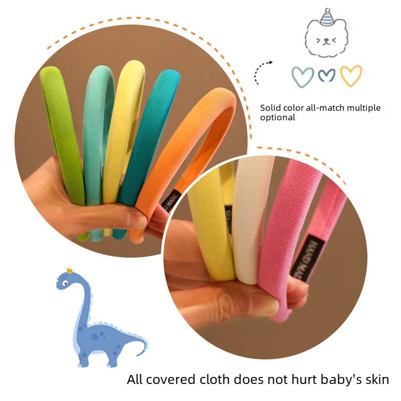 2024 Korean Green Headband & Hairpin for Girls - Trendy Douyin Style High-Value Headdress for Kids