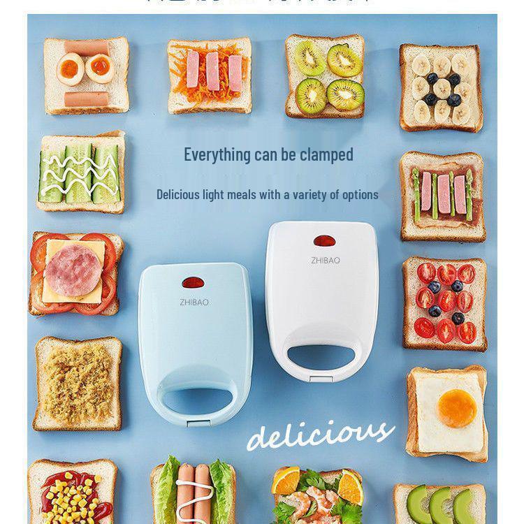 Multifunktionaler Sandwichmaker für Zuhause & Wohnheim - Kompakter Grill für Toast, Frühstück und leichte Mahlzeiten