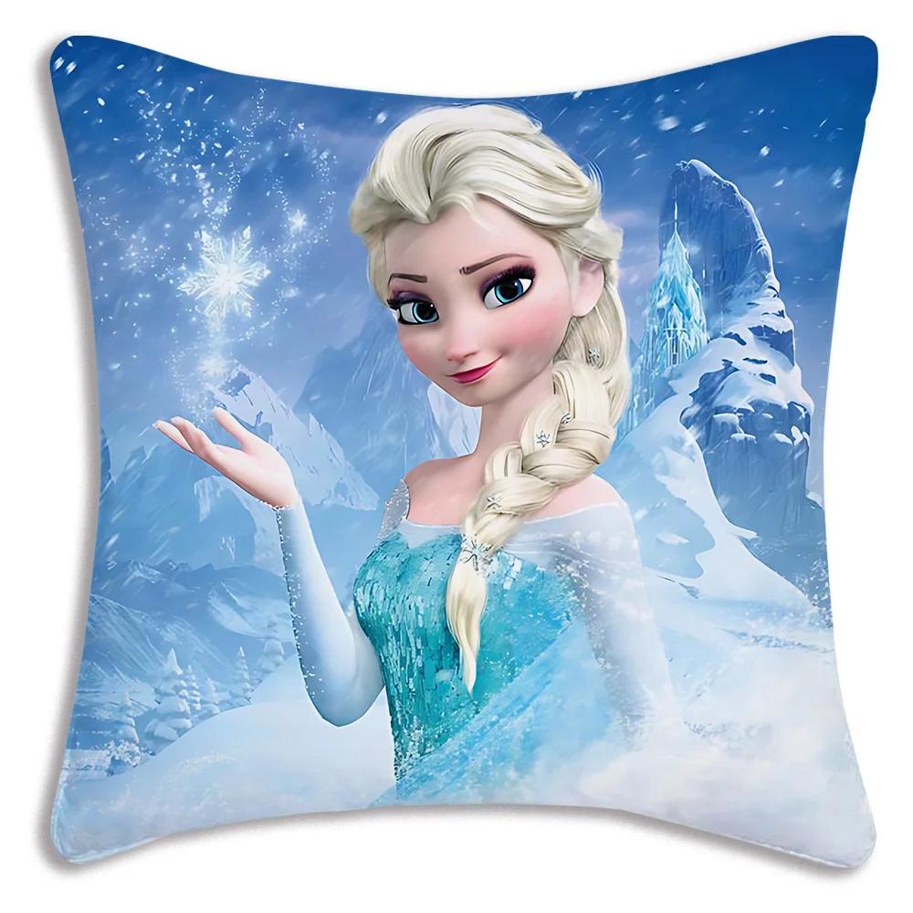 

Pillow Covers Cartoon Frozen Princess Elsa Sofa Decorative Home Printing Cute Cushion Cover 50cmx50cm