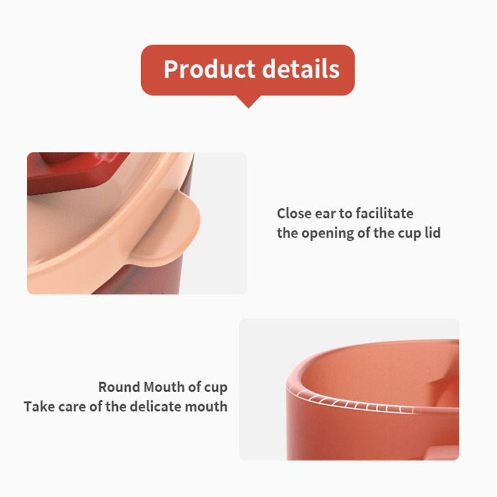 Double Handle Elderly Care Cup with Straw Baby Feeding Cup Portable Dysphagia Regulating Cup