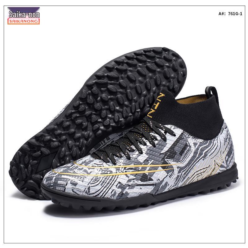 SaiKaNong Unisex High-Top TF Turf Football Shoes EU 40