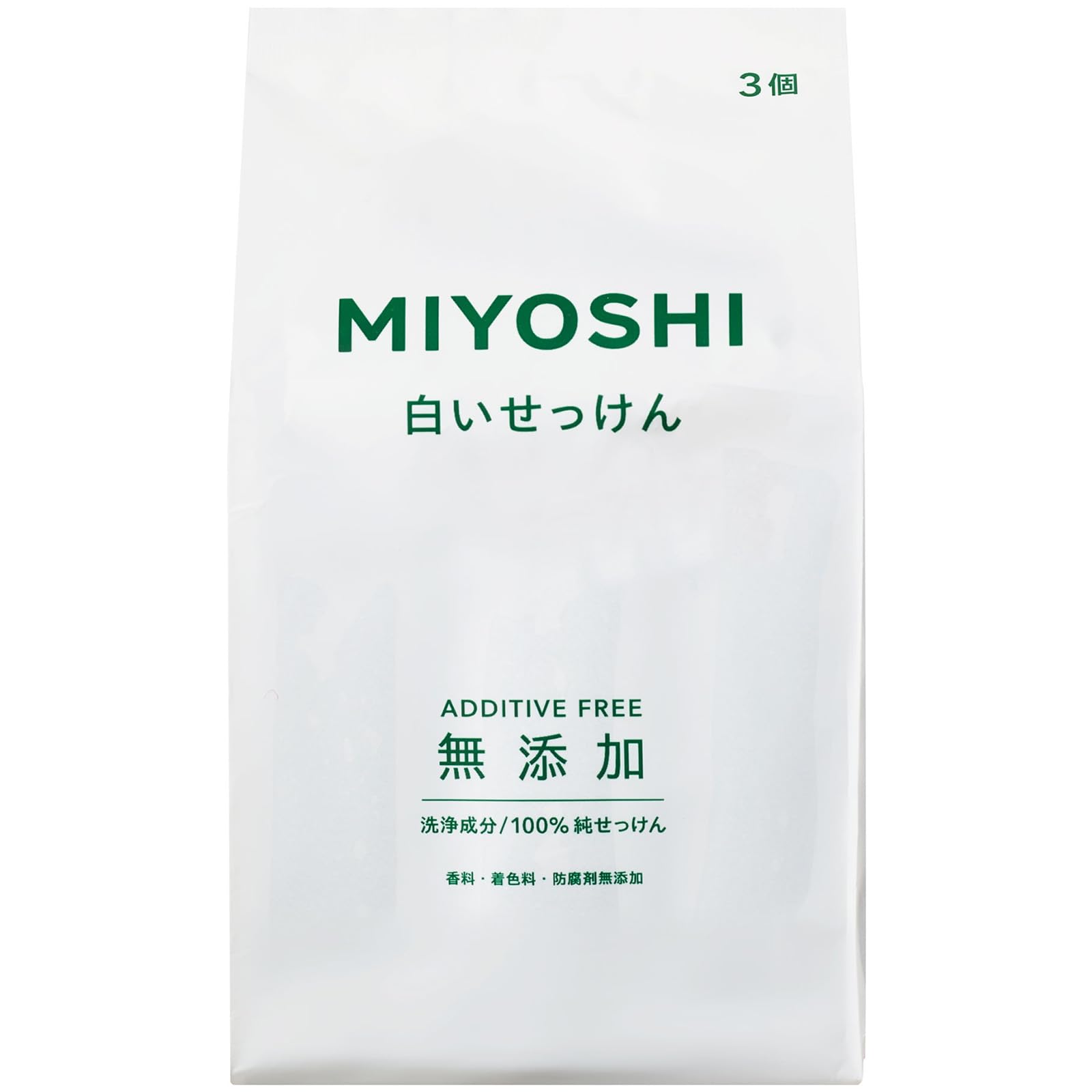 MIYOSHI White Soap x Additive-Free 3-Pack (108g 3) белый