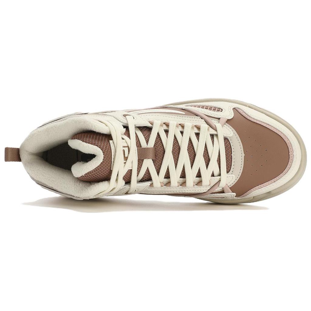 Fila Comfortable Versatile Trendy Fleece Skate Shoes Women Sneakers White Brown F12W341214FBT