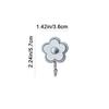 3Pcs Plastic Key Holder Wall-Mounted Wall Hangers Creative Cute Flower Utility Hooks  Bathroom