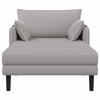 Large Chaise Lounge Light Gray Boucle