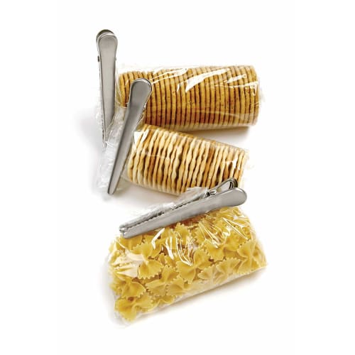 Flammi Stainless Steel Bag Clips, Kitchen Clips for Food Storage, Strong Storage Clips for Airtight Containers, Prevents Moisture and Oxidation, and P