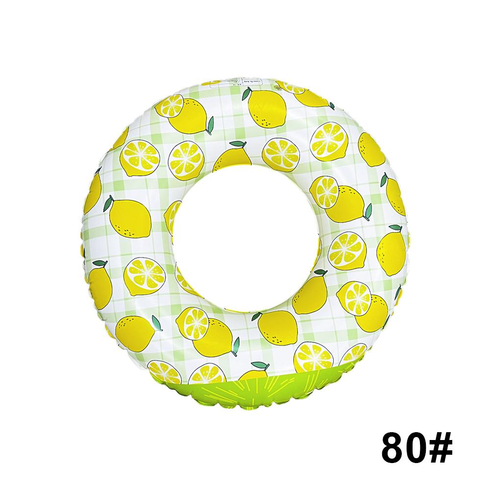 1 Pc lemon Print Swimming Hoop Underarm Hoop Inflatable Floating Hoop Pvc Thickened Swimming Hoop Suitable For Pool Beach High Quality