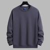 Unisex Unifarbenes Rundhals-Sweatshirt Lockerer Schnitt Langarm Freizeit-Oberteil Tägliche Kleidung