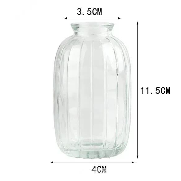 Northern Europe Mini Simple Stained Glass Vase Home Decoration Ornament Aromatherapy Bottle Hydroponic Flower Arrangement Vase