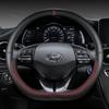 For Hyundai Ioniq 2016 2017 2018    2022 Car Steering Wheel Cover D Shape PU Leather Auto Accessories