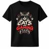 Cats And Gaming Shirt, Gamer Cat Tee, Gaming Gift For Cat Lovers