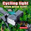 Bicycle Front Light with Electric Loud Horn Waterproof Bike Headlight USB Rechargeable Cycling Flashlight Road Bike Accessories