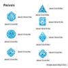 7 Pcs Blue White Gear Wheel Metal Dice Hollow Metal Polyhedral Dice Set Suitable for Role-Playing RPG  Board Game Card Game