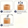 16pcs M8 Adjustable Threaded Furniture Legs - Horizontal Foot Screws for Tables, Cabinets, Chairs, Stools