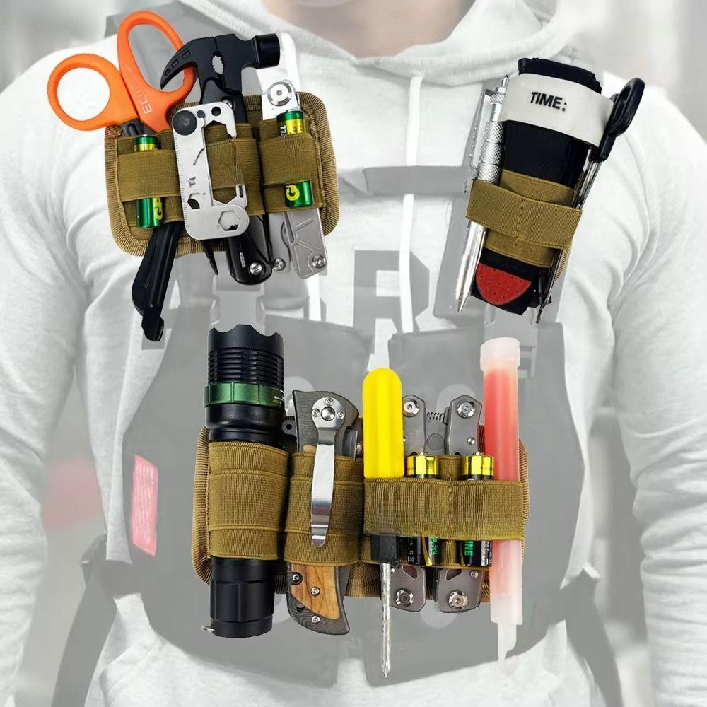 

Module Storage Bag Panel Insert Organizer Black/Green/Brown Panel Pouch EDC Tool Vest Backpack Brown 3piece