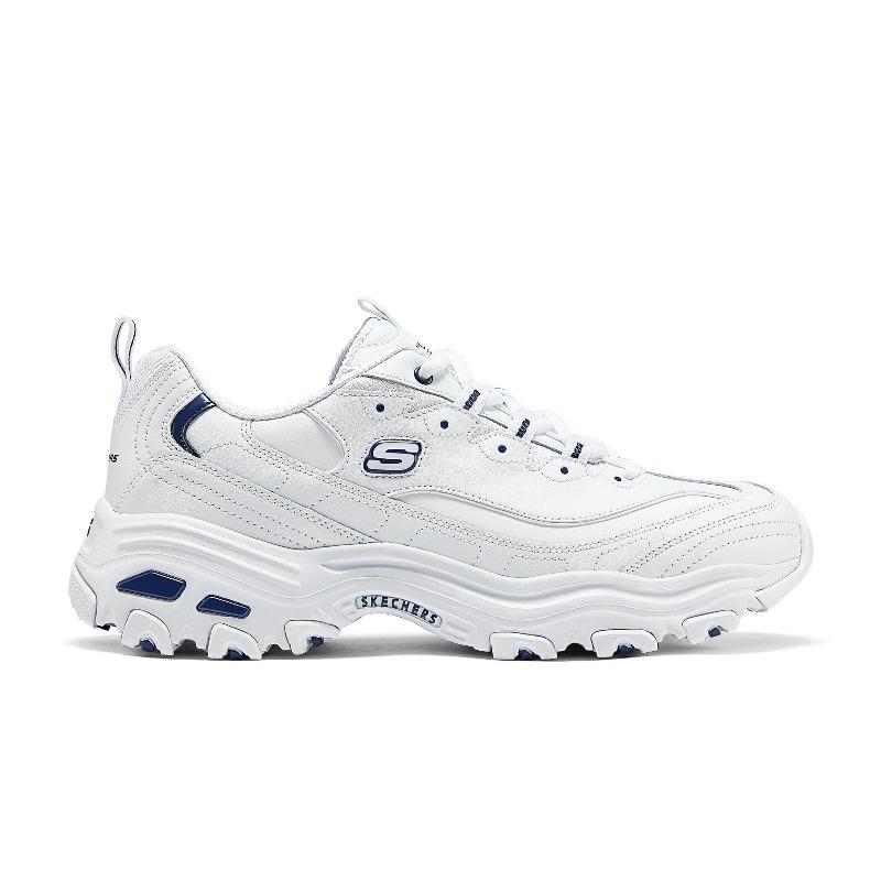 Skechers D'LITES 1.0 Men White Low Top Dad Shoes Panda Shoes 52676-WNV