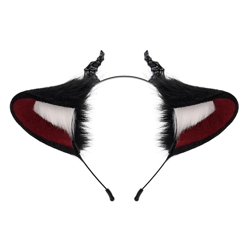Direct  Halloween Fashion Hair Accessories Customized Demon Horn Ears and Headband Beauty Hair Clips