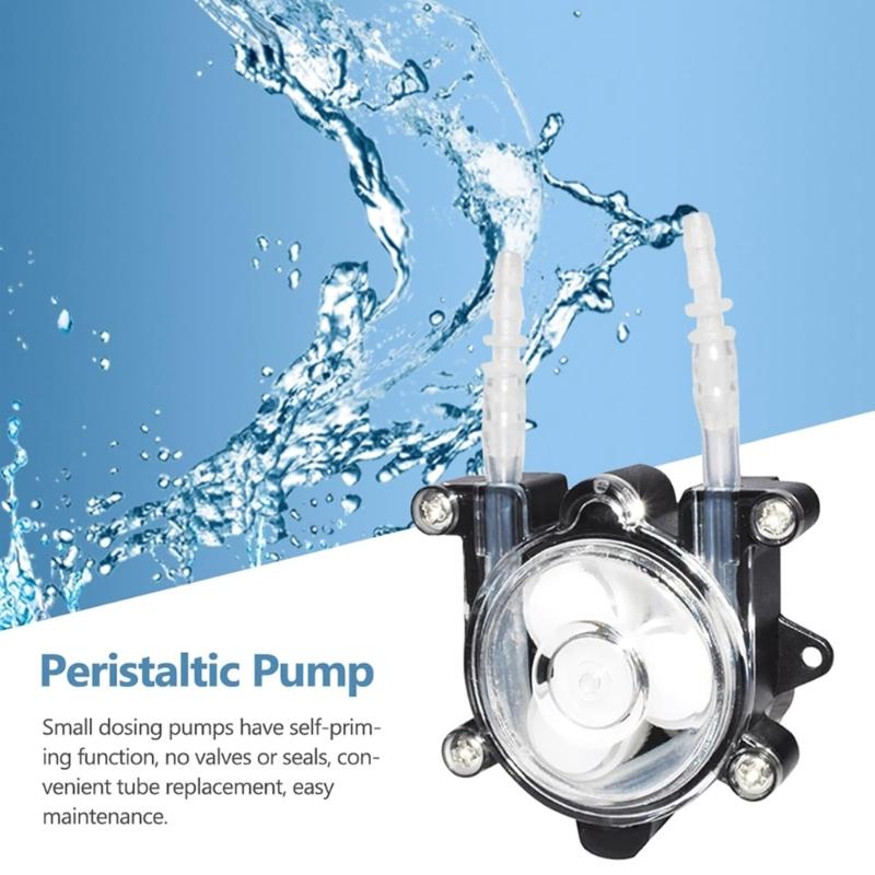 Multipurpose 12V Metal Peristaltic Pump Positive Negative Rotation 0.1 60RPM Flows Rate Lab Equipment Aquarium Use