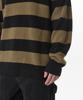 Musinsa Standard 90S Grunge Stripe Crew Neck Knit [Beige/Black]
