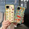 Silicone Cute Phone Case For Sharp Aquos Sense4 4G/Sense 5G Shockproof Back Cover Protective Durable Card Slot Graffiti