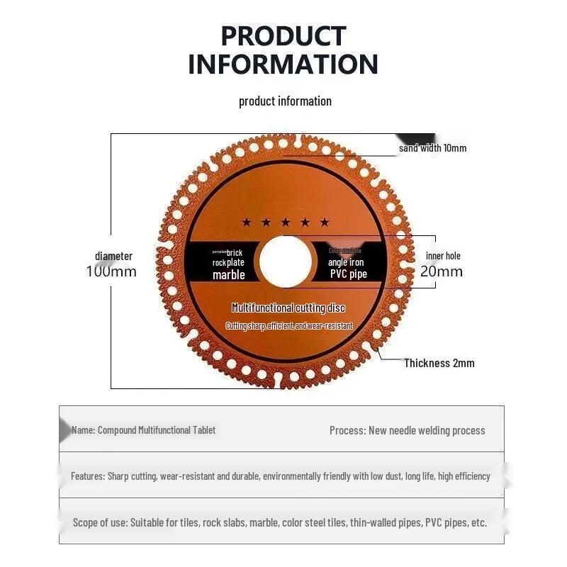 Thickened Multi-Function Cutting Disc for Tile & Marble - Angle Grinder Saw Blade