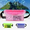 Sac Étanche de Natation et de Plongée PVC Sac de Ceinture de Plage et de Flottaison Sac à Bandoulière Pochette Étanche pour Téléphone Portable Sac Sec d'Extérieur