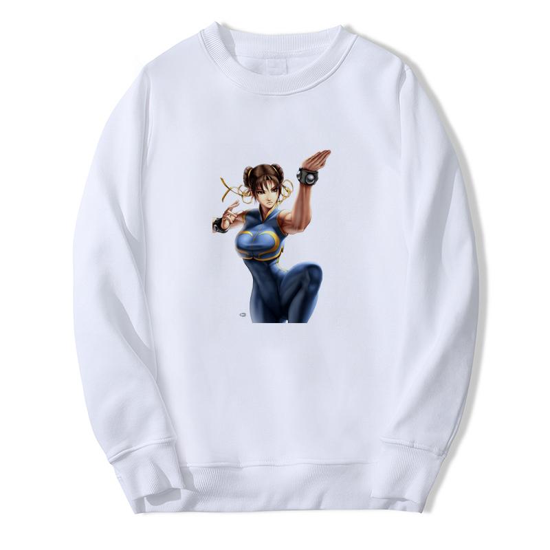 Buy Chun Li Crewneck Sweatshirt Anime Printed White Unisex Oversized ...